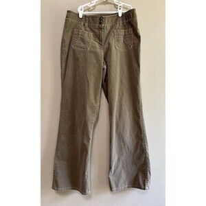 Ann Taylor Loft Pants Womens Size 8 Brown Corduroy Boot Flare Y2K Flap Pockets